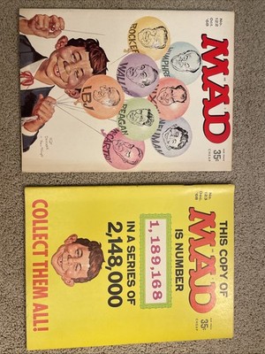 MAD Magazine #122-123 1968 Vintage Comic Set USA Alfred E Neuman