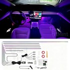 10in1 Strip LED RGB Car Interior Ambient Atmosphere Lights For Tesla Model 3 X Y