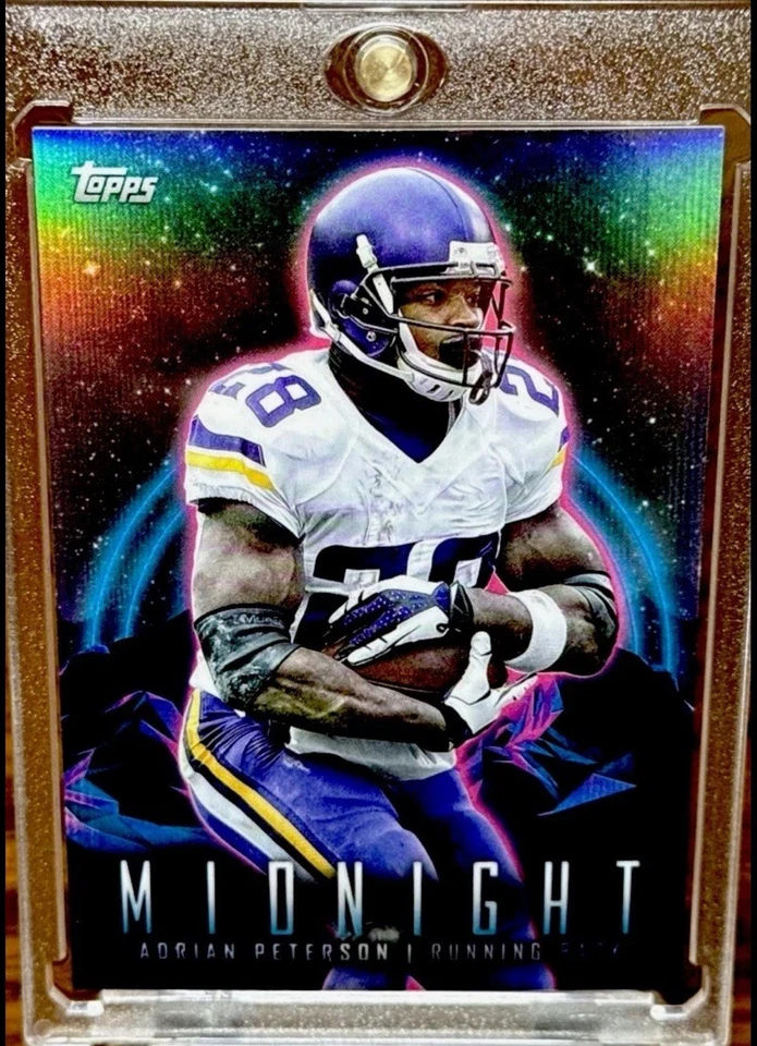 ADRIAN PETERSON RARE REFRACTOR PRIZM HOLO SILVER CHROME INVESTMENT CARD MVP SSP - Image 4 of 4