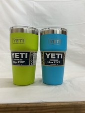 YETI 16OZ. 2 PACK. REEF BLUE AND CHARTRUSE. NEW