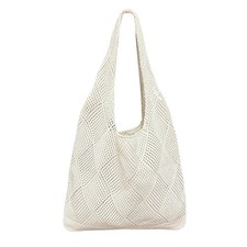 Crochet Mesh Beach Shoulder Bag Tote Bag Handbags Knitting Hollow Summer Hobo...