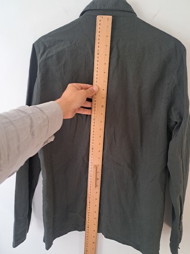 Hackett Overshirt Linen Shacket Small UK 38 Shirt Jacket Green Cotton London - Picture 9 of 14
