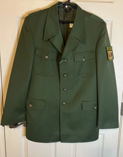 Vintage Polizei Jacket Mens German Police Uniform Blazer Wool 1992 See Descript.