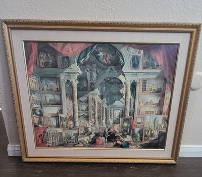 Wood Painting of Modern Rome Picture by Giovanni Paolo Panini 1700s