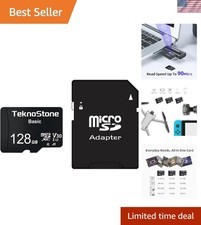 Versatile 128GB MicroSDXC Card with 90MB/s Speeds - Professional Quality Storage