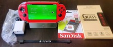 Sony PlayStation PS Vita OLED PCH-1000 RED FW 3.60 FAST SHIP FROM USA, 128GB