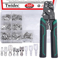 /360Pcs 2.8/4.8/6.3Mm Quick Splice Male and Female Wire Spade Connector Crimp Te