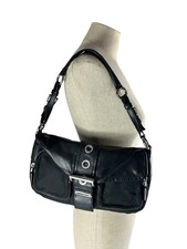 Vintage PRADA Tessuto Nylon Buckle Black Leat...