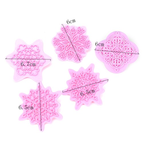 5 Pcs Biscuit Mold Christmas Cookie Molds Stamps for Baking Cookies - Picture 3 of 11