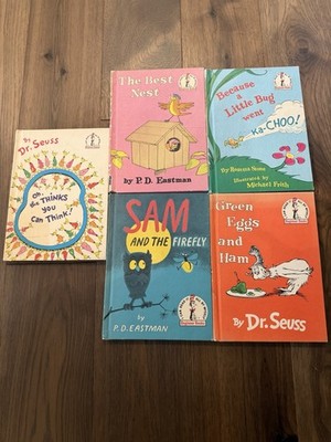 Vintage Dr. Seuss & P.D. Eastman Beginner Books Lot of 5 - Green Eggs and Ham +
