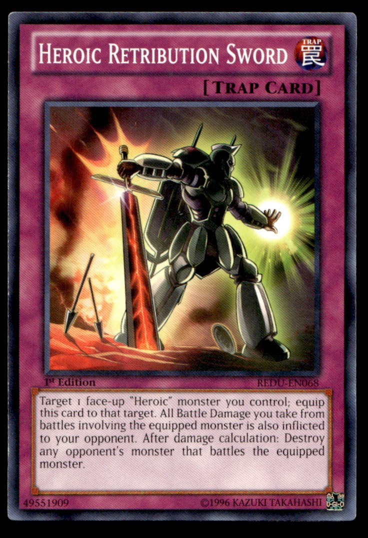 Heroic Retribution Sword REDU REDU-EN068 MP YuGiOh Buy 10 Get 10 Free | Free Shi