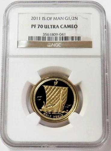 2011 GOLD ISLE OF MAN 1/2oz NOBLE NGC PF 70 ULTRA CAMEO