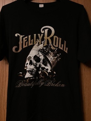 Jelly Roll -  Beautifully Broken  Black Tour Shirt - 2 Sided - XL - Basic Blanx