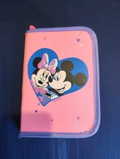 Disney Mickey & Minnie Mouse rosa Federmäppchen mit Lineal Anspitzer Bleistifte Stifte