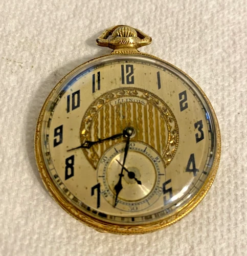Antique 1923 sz 14 Illinois 17j "Aristocrat" pocketwatch