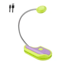  Rechargeable Reading Book Light for Kids,3 Colors Reading Light for Green