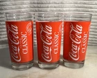 Vintage Coca-Cola Classic Glasses Set of 3 Collectible Drinkware