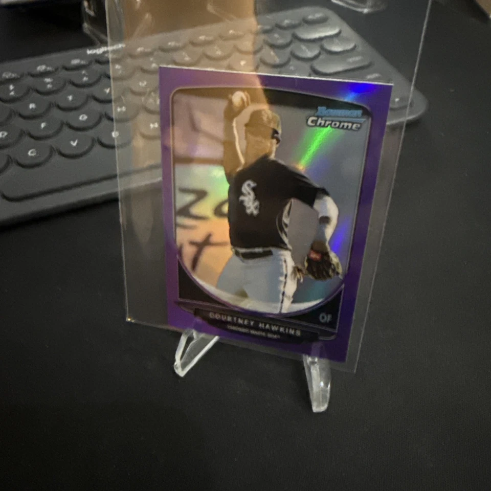 Bowman Chrome Mini 2013 5/5 refractor púrpura Courtney Hawkins White Sox XRC/5 Foto 3 de 3