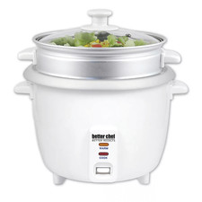 Better Chef 10 tazas - 20 tazas cocinadas - arrocera con vaporizador y tazón extraíble