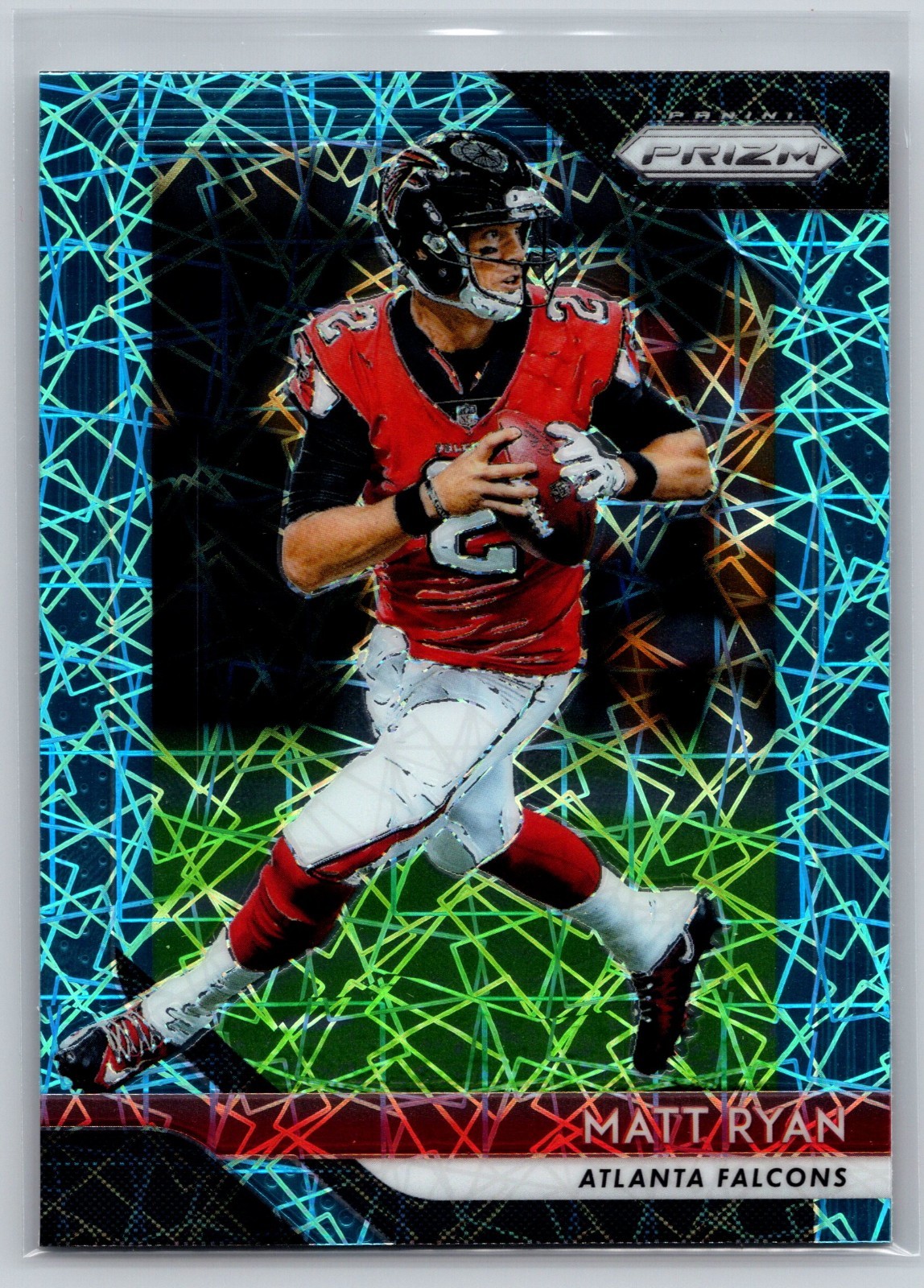 Matt Ryan 2018 Panini Prizm #188 Blue Lazer Prizm Falcons