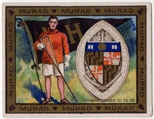 JOHNS HOPKINS : LACROSSE : MURAD CIGARETTE  CARD : COLLEGE SERIES : 1909