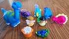 VINTAGE LOT OF 9 Fisher Price Little People Dinosaur Play Set Dinos Caveman Toy