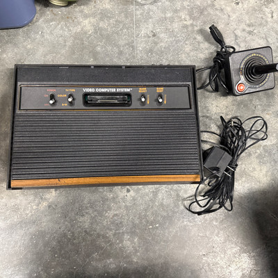 Atari CX-2600 A Video Computer Console, W/Controllers And Power Adapter