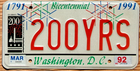 Item photo. Show Listing Details page. Listing 1991 Washington DC License Plate Capital City Inaugural