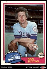 1981 Topps #605 Don Sutton Dodgers HOF 4 - VG/EX