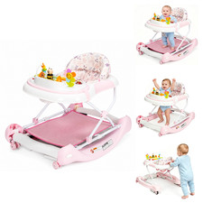 5-in-1 Baby Walker w/ Height Adjustable,Bouncer,Music for 6-18 Month Boys Girls