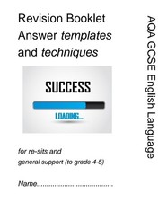 Image of GCSE AQA English Language Exam Technique Revision Notes - Paper 1 And Paper 2