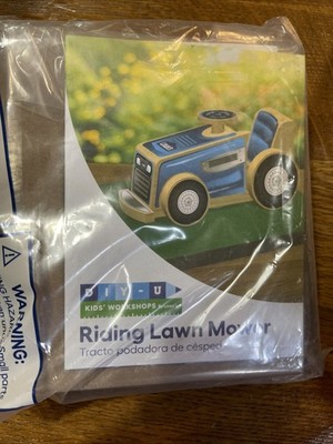 RIDING LAWN MOWER build kit KIDS' DIY-U WORKSHOPS LOWE'S craft UNOPENED w/PATCH
