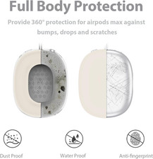 3 in 1 Silicone Case Cover for Airpods Max Headphones, Anti-Scratch Ear Pad/E...
