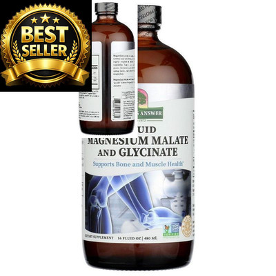 Natures Answer, Magnesium Glycinate Liquid, 16 Fl Oz (Pack of 1), Cranberry