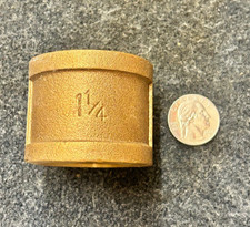 Brass 1 1/4" Coupling FIP