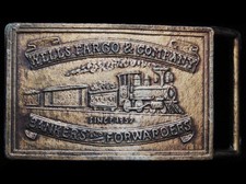 ID19146 VINTAGE 1970s  WELLS FARGO  COMPANY  RAILROAD BUCKLE
