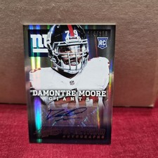 2013 Absolute Spectrum Silver Auto #118 Damontre Moore Giants Rookie #'d 194/299