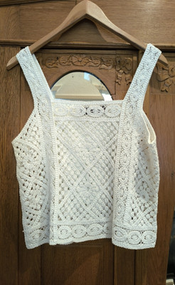 S Primark Stricktop Boho Shirt Top Träger Strick Sommer Strand Urlaub