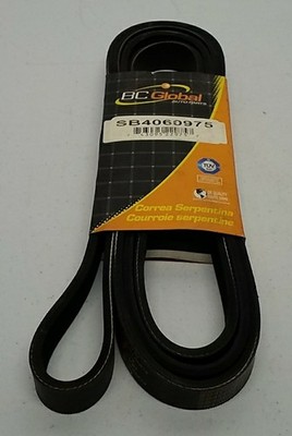 BC Global SB4060975 Serpentine Belt   6-Rib Premium Drive Belt, Heavy-Duty