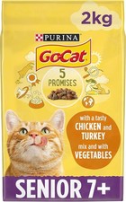 Go-Cat Senior Chicken & Veg Dry Cat Food 2kg, Pack of 4 3.57 per kilo