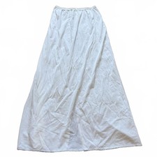 Olga White Nylon Half Slip Skirt Lace Hem Vintage Lingerie Underskirt Medium