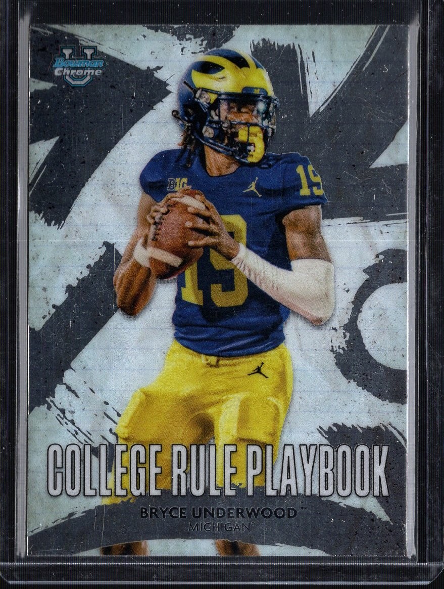 2025 Bowman University Chrome #CRP-6 Bryce Underwood College Rule Playbook