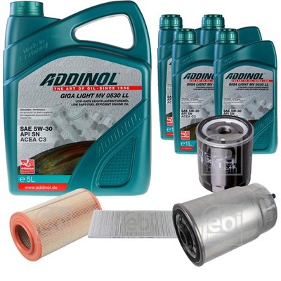 FEBI Inspektionspaket 9L ADDINOL GIGA LIGHT MV 0530 LL für Citroën Jumper