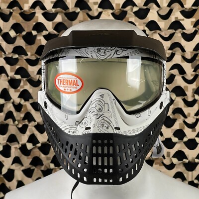 NEW JT ProFlex Paintball Mask - Bandana White w/ 1 Lens - Clear