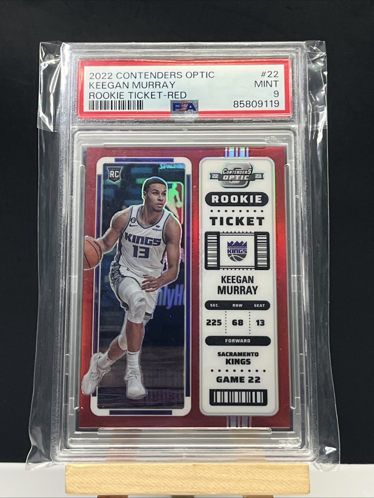 2022 Contenders Optic Keegan Murray ROOKIE TICKET  SP RED Psa9 Mint #22 Sweet!!!