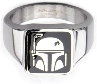 STAR WARS BOBA FETT HELMET RING - BABY YODA Mandalorian Stainless