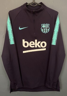 MEN NIKE FC BARCELONA 2018/2019 TRAINING TOP FOOTBALL SOCCER SHIRT