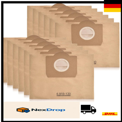 Karcher Papierfilterbeutel   10 Stück für Nass/Trockensauger