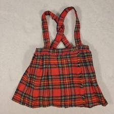 Vintage Disney Winnie the Pooh Sears Red Plaid Size 4 Kids Little Girls Skirt
