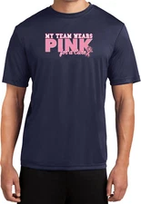Buy Cool Shirts Breast Cancer T-shirt My Team Wears Pink Moisture Wicking Tee